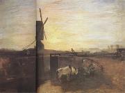 Grand Junction Canal at Southall Mill Windmill and Lock (mk31)